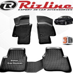 Rizline VW Passat CC 2015 - 2020 Arası Siyah 4 Parça Set 3D Havuzlu Paspas
