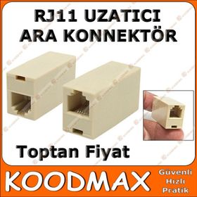 Rj11 Ara Dişi-Dişi 6p/4c Telefon Kablo Uzatma Aparatı Konnektör
