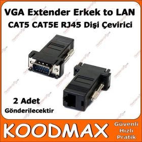 RJ45 VGA Extender CAT5 CAT6 Çevirici