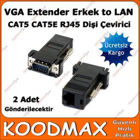 RJ45 VGA Extender CAT5 CAT6 Çevirici