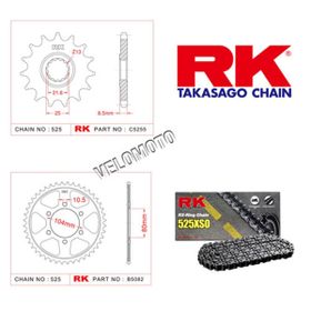 RK Kawasaki Z 1000 Dişli Set 525 Xso 15/42T Zincir