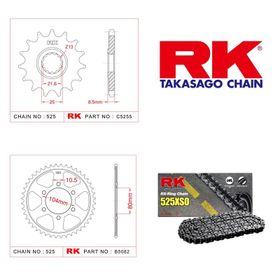 RK Kawasaki Z 1000 Dişli Set 525 Xso 15/42T Zincir
