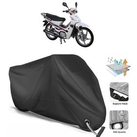 RMG Moto Gusto Spark 50 Siyah Arka Çanta Uyumsuz Ultra Kalın Su Geçirmez Motor Brandası