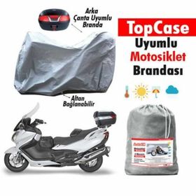 RMG Moto Gusto Tornado Siyah Arka Çanta Uyumsuz Ultra Kalın Su Geçirmez Motor Brandası