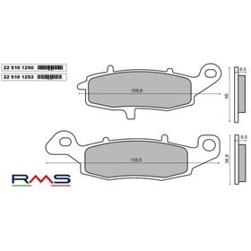 Rms Kawasaki ER-6 F Sinter Metal Ön Sağ Fren Balata