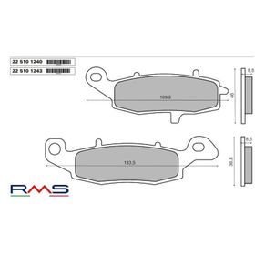 Rms Kawasaki KLR 650 1995-2007 Sinter Metal Ön Fren Balata