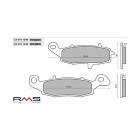 Rms Kawasaki Z 750 S Sinter Metal Ön Sol Fren Balata
