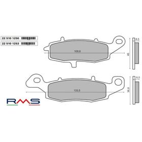 Rms Suzuki GSR 750 Sinter Metal Ön Sağ Fren Balata