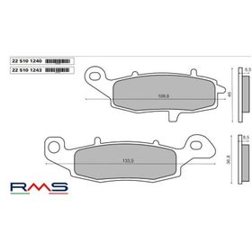 Rms Suzuki GSR 750 Sinter Metal Ön Sol Fren