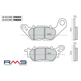 Rms Yamaha Cygnus L Ön Fren Balata