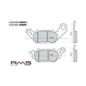 Rms Yamaha Cygnus L Ön Fren Balata