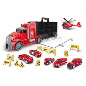 Road Master Kırmızı İtfaiye Taşınabilir Oyuncak Ekipman Seti
