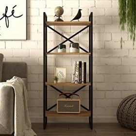 Robin Home AS1-A Atlantis Metal 4 Raflı 138 cm Kitaplık
