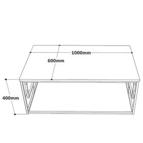 Robin Home Atlantis Mermer Gold Metal Orta Sehpa