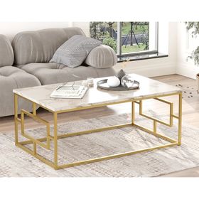 Robin Home Atlantis Mermer Gold Metal Orta Sehpa