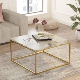 Robin Home Atlantis Mermer Gold Metal Orta Sehpa