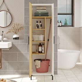 Robin Home Carmen Çok Amaçlı Dolap Vileda Keçe Beyaz Banyo Dolabı