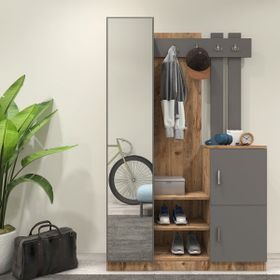 Robin Home Lenka Gri Vestiyer Portmanto Ayakkabılık