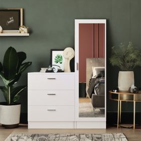 Robin Home Lyana Aynalı Beyaz Şifonyer