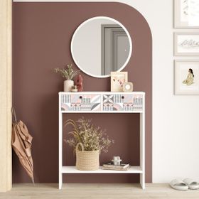 Robin Home Queen 2 Kapaklı Beyaz Aynalı Dresuar