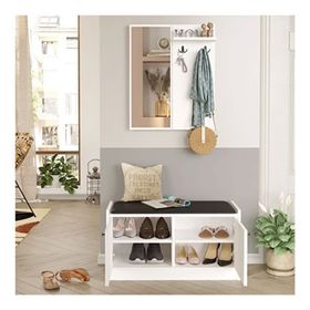 Robin Home Stella Aynalı Minderlı Ayakkabılık