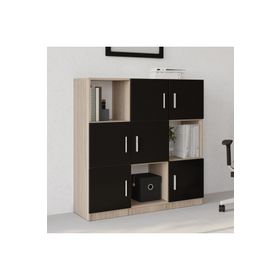 Robin Home Verona Ofis Meşe Siyah Kitaplık