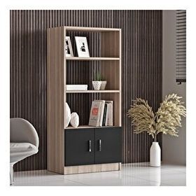 Robin Home Verona Ofis Meşe Siyah Kitaplık