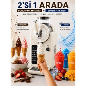 Robo 2in1 Beyaz Slush ve Dondurma Makinesi