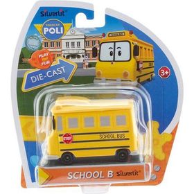 Robocar Poli Metal Araç School B Figür