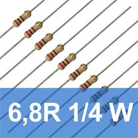 Robocombo 10 Adet 6R8 6.8R 1/4 W Ohm Direnç