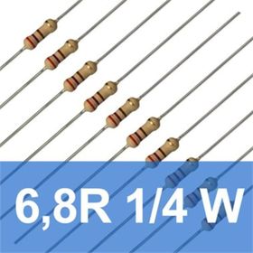 Robocombo 10 Adet 6R8 6.8R 1/4 W Ohm Direnç