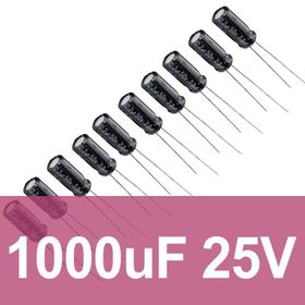 Robocombo 1000uF 25V 10 Adet Elektrolitik Kondansatör