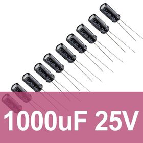 Robocombo 1000uF 25V 10 Adet Elektrolitik Kondansatör
