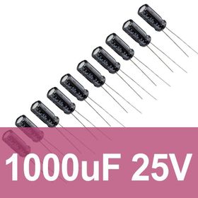 Robocombo 1000uF 25V 10 Adet Elektrolitik Kondansatör