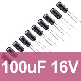 Robocombo 100uF 16V 10 Adet Elektrolitik Kondansatör