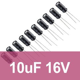 Robocombo 10uF 16V 10 Adet Elektrolitik Kondansatör