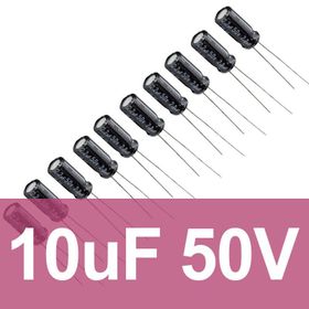 Robocombo 10uF 50V 10 Adet Elektrolitik Kondansatör