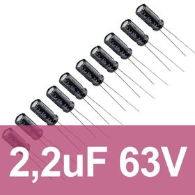 Robocombo 2.2uf 63V 10 Adet Elektrolitik Kondansatör