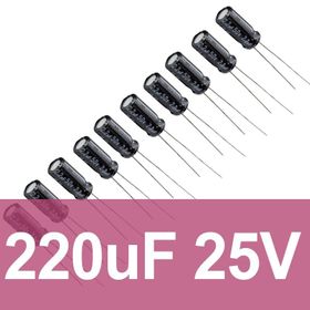 Robocombo 220UF 25V 10 Adet Elektrolitik Kondansatör