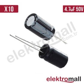 Robocombo 4.7uf 50V 10 Adet Elektrolitik Kondansatör