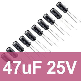 Robocombo 47uf 25V 10 Adet Elektrolitik Kondansatör