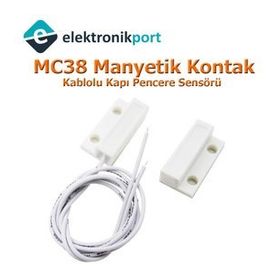 Robocombo MC38 (Normalde Kapalı-Nc) Manyetik Kontak Kablolu Kapı Pencere Sensörü