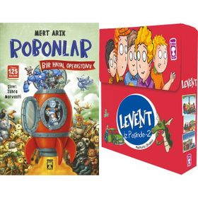 Robonlar 2 Bir Hayal Operasyonu ve Levent İz Peşinde 2 Set - 5 Kitap - Mert Arık