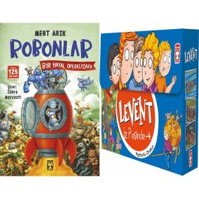 Robonlar 2 Bir Hayal Operasyonu ve Levent İz Peşinde 4 Set - 5 Kitap - Mert Arık