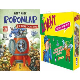 Robonlar 2 Bir Hayal Operasyonu ve Levent Türkiye'yi Geziyorum 3 Set - 5 Kitap - Mert Arık