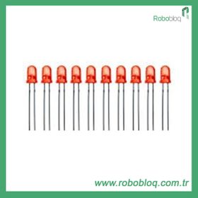 Robot Diyar Kırmızı 5 mm 10 Adet Led Paketi