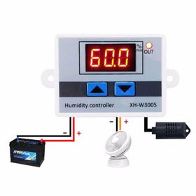 Robot Diyarı XH-W3005 12V 120W Dijital Nem Kontrol Cihazı Termostat