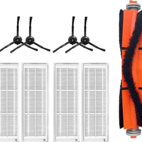 Robotyedek Xiaomi Mop 2 Pro Siyah Uyumlu 9 Parça Set Yedek Mopsuz Fırça Hepa Filtre