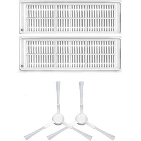 Robotyedek Xiaomi Mop Pro Styj02ym Beyaz Uyumlu 4 Parça Yedek Hepa Filtre ve Yan Fırça