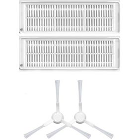 Robotyedek Xiaomi Mop Pro Styj02ym Beyaz Uyumlu 4 Parça Yedek Hepa Filtre ve Yan Fırça